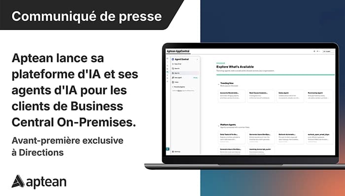 Aptean lance sa plateforme d'IA et ses agents d'IA pour ses clients de Business Central On-Premises