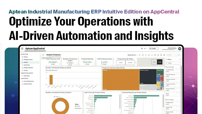 Aptean Industrial Manufacturing ERP Intuitive Edition on AppCentral