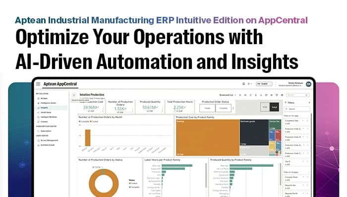 Aptean Industrial Manufacturing ERP Intuitive Edition on AppCentral