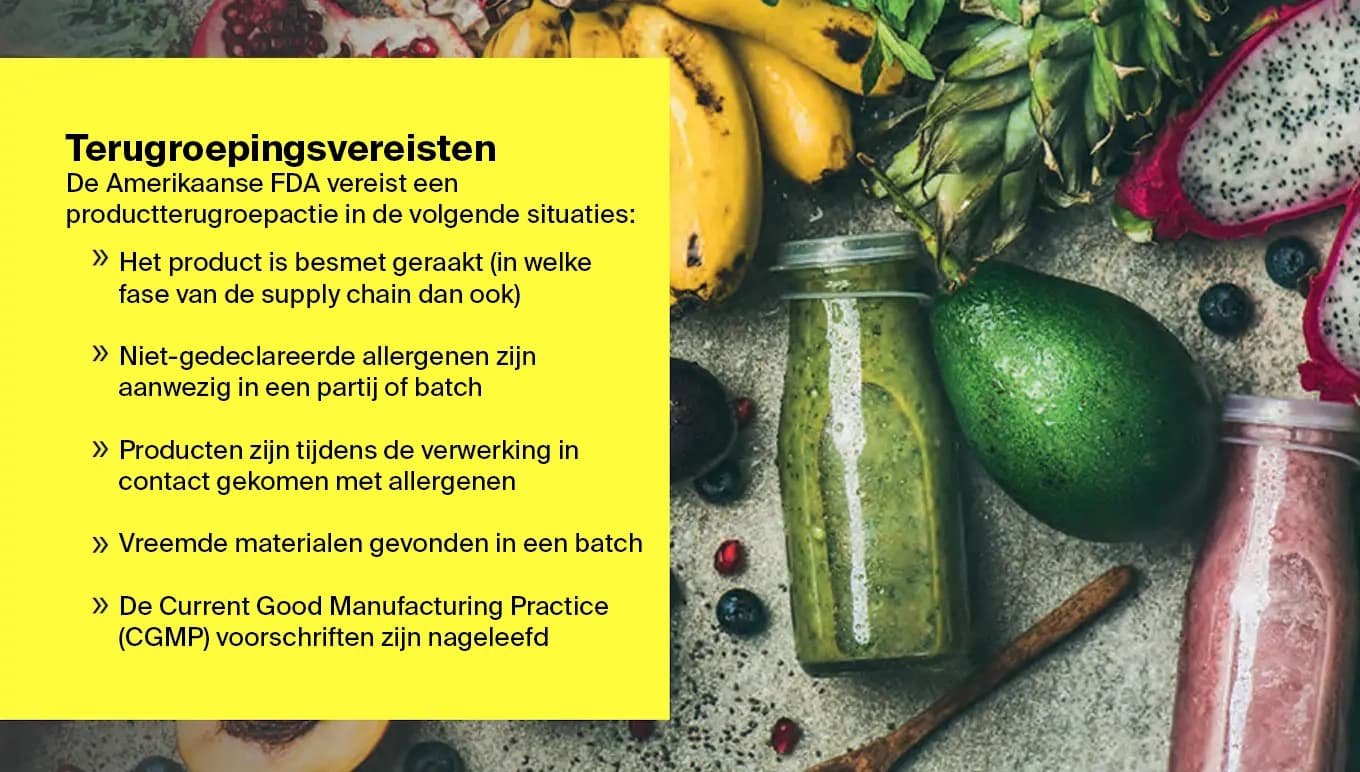 Terugroepingsvereisten De Amerikaanse FDA