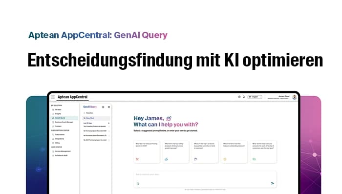 Aptean Intelligence: GenAI-Abfrage für Erkenntnisse in natürlicher Sprache