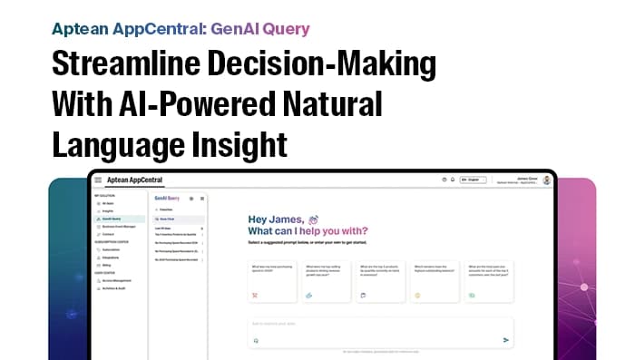 Aptean Intelligence: GenAI Query for Natural Language Insights