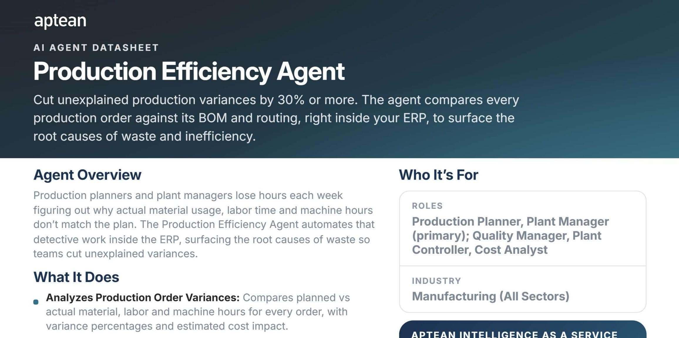 Production Efficiency Agent