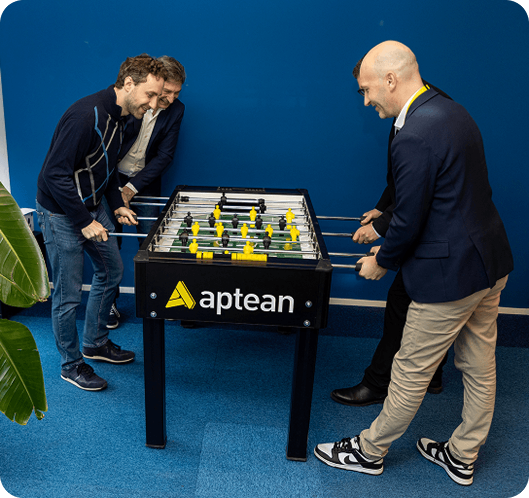 Aptean team members enjoying a workplace activity