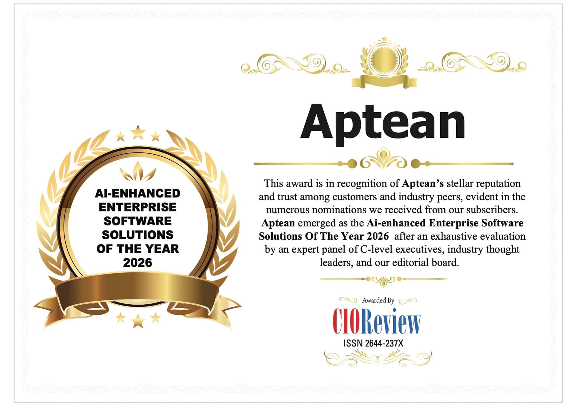 AI-Enhanced Enterprise Software Solutions of the Year 2026
