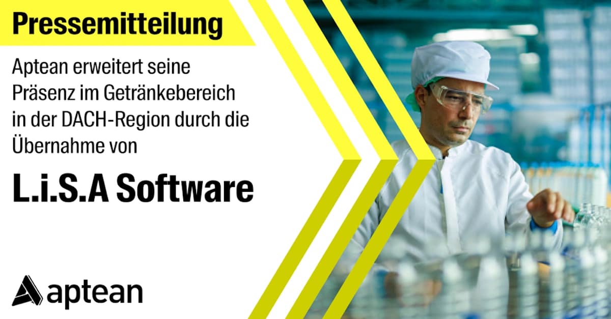 Aptean erweitert seine Präsenz im Getränkebereich in der DACH-Region durch die Übernahme von L.i.S.A Software