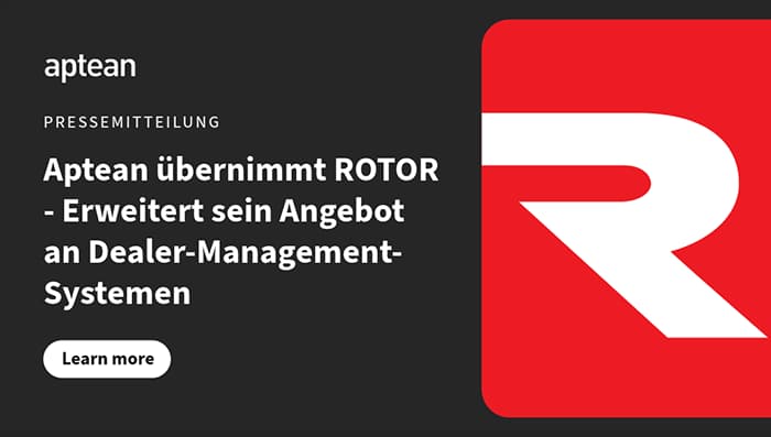 Aptean übernimmt ROTOR - Erweitert sein Angebot an Dealer-Management-Systemen