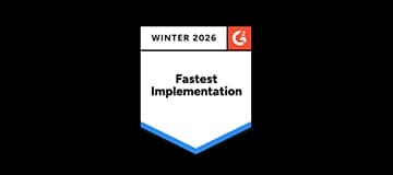 G2 Fastest Implementation winter 2026 badge